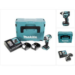 Dtd 154 rtj 18 v Li-Ion Visseuse à chocs sans fil avec boîtier MakPac + 2x Batteries BL1850 5,0 Ah + Chargeur rapide DC18RC - Makita