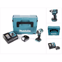 Contenu du paquet: - 1x Makita DTD 154 18 V Visseuse à chocs sans fil - 1x Batterie Makita BL 1850 18 V Li-Ion avec 5 Ah - 50 ...
