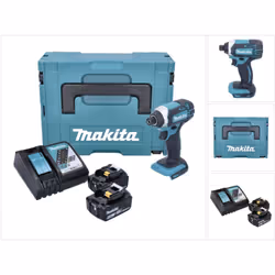 Contenu du paquet: - 1x Makita DTD 152 18V Li-Ion Visseuse à chocs sans fil - 2x Batteries Makita BL 1850 18 V Li-Ion avec 5, ...