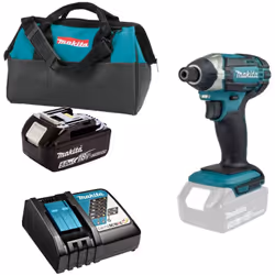 Makita DTD152 RT1J Visseuse à chocs 18V LXT 1 x 5.0Ah chargeur en sac de transport Visseuse à chocs rapide et puissante pour  ...