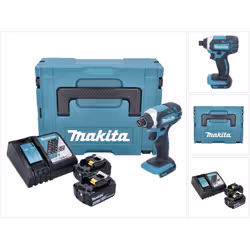 Contenu du paquet: - 1x Makita DTD 152 18V Li-Ion Visseuse à chocs sans fil - 2x Batteries Makita BL 1840 18 V Li-Ion avec 4  ...