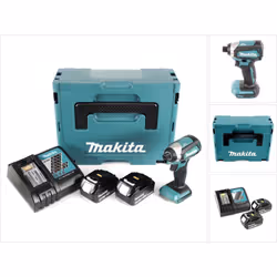 Contenu du paquet: - 1x Makita DTD 153 Visseuse à percussion sans fil - 2x Batteries Makita BL1830 B 3,0 Ah - 1x Chargeur rap ...