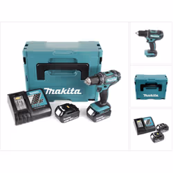 Contenu du paquet: - 1x Makita DDF 482 18 V Li-Ion Perceuse-visseuse sans fil - 2x Batteries Makita BL 1850 18 V - 5,0 Ah Li- ...