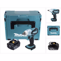 Contenu du paquet: - 1x Makita DTW 251 18V Li-ion Boulonneuse à chocs sans fil - 1x Batterie Makita BL 1830 N 18 V - 3,0 Ah L ...