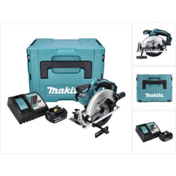 Dss 611 RF1J 18V Li-ion Scie Circulaire sans fil 165mm + Coffret Makpac + 1x Batterie bl 1830 3,0 Ah + Chargeur dc 18 rc - Makita