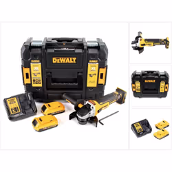 Contenu du paquet: - DeWalt DCG 405 - 18 V 125 mm Meuleuse sans fil Brushless - 2x Batteries DeWalt DCB 183 18V - 2 Ah / 2000 ...