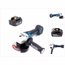 Contenu du paquet: - 1x Makita DGA 504 T1 18 V Li-Ion Meuleuse sans fil - 1x Batterie Makita BL 1850 18V Li-Ion 5,0 Ah - 1x D ...