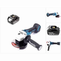 Contenu du paquet: - 1x Makita DGA 504 Z 18 V Li-Ion Meuleuse sans fil - 1x Batterie Makita BL 1840 18V Li-Ion 4,0 Ah - 1x Di ...