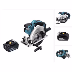 Contenu du paquet: - 1x Makita DSS 611 18V Li-ion Scie Circulaire sans fil - 1x Batterie Makita BL1850 18V Li-Ion 5,0 Ah - 1x ...