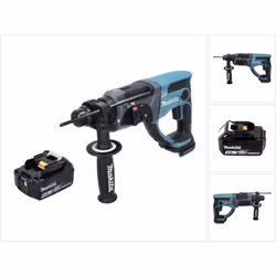 Contenu du paquet: - Makita DHR 202 18 V Li-ion Perforateur Burineur - 1x Batterie BL 1840 avec 4 Ah - 18 V - 1x Butée de pro ...