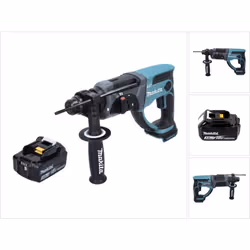 Contenu du paquet: - 1x Makita DHR 202 18 V Li-ion Perforateur Burineur - 1x Batterie BL 1830 avec 3Ah - 18 V - 1x Butée de p ...