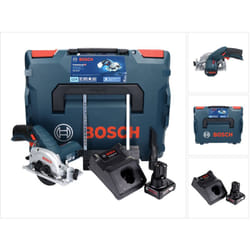 Bosch - gks 12V-26 Professional Scie circulaire sans fil 85mm avec boîtier L-Boxx + 1x Batterie gba 6,0 Ah + Chargeur gal 1230 cv
