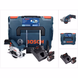 Contenu du paquet: - 1x Bosch GKS 12V-26 Professional 12V Li-Ion Scie circulaire sans fil - 2x Batteries Bosch GBA 12V 3,0 Ah ...