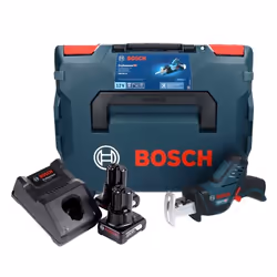 Scie sabre sans fil - Bosch - GSA 12V-14 - Compacte - 2 Batteries 60 Ah - Chargeur GAL 1230