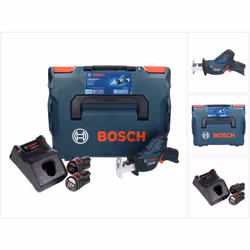 Contenu du paquet: - Bosch GSA 12V-14 Professional Li-Ion Scie sabre sans fil - 2 x Batteries Bosch GBA 12V 3,0 Ah - 1 x Char ...