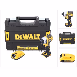 Contenu du paquet: - Dewalt DCF 887 Visseuse à Chocs sans fil avec Mandrin héxagonal de 1/4" - 1x Batterie DeWalt DCB 183 18V ...