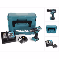 Contenu du paquet: - 1x Makita DHP 483 18 V Li-Ion Perceuse visseuse à percussion sans fil - 1x Batterie Makita BL 1830 18 V ...