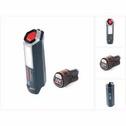 Contenu du paquet: - 1x Bosch Professional GLI 12V-300 Lampe sans fil ( 06014A1000 ) - 1x Batterie Bosch GBA 12V 3,0 Ah - san ...