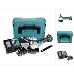 Makita DGA 504 RT1J 18 V Meuleuse sans fil Ø 125 mm brushless avec Boîtier de transport MAKPAC + 1x Batterie 5,0 Ah + Chargeur DC18RC