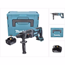 Contenu du paquet: - 1x Makita DHR 241 18 V Li-ion Perforateur-Burineur sans fil - 1x Poignée latérale + butée de profondeur  ...