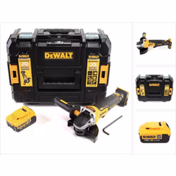 Contenu de la livraison: - 1x DeWalt DCG 406 - 18 V 125 mm Meuleuse d'angle sans fil Brushless - 1x DeWalt DCB 182 18V - 4 Ah ...