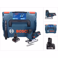 Contenu du paquet: - Bosch GST 12V-70 Professional 12V Li-Ion Scie sauteuse sans fil - 1x Batterie Bosch GBA 12 V 6 Ah - 1x L ...