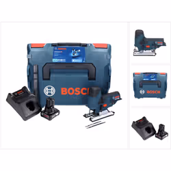 Contenu du paquet: - Bosch GST 12V-70 Professional 12V Li-Ion Scie sauteuse sans fil - 1x Batterie Bosch GBA 12 V 6 Ah - 1x C ...