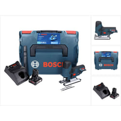 Gst 12V-70 Professional Scie sauteuse sans fil avec boîtier L-Boxx + 1x Batterie gba 12 v 6 Ah + Chargeur gal 1230 - Bosch