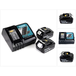 Kit Power Set avec 2 x Batteries BL1860B 6,0 Ah 18 v + Chargeur rapide DC18RC - Makita