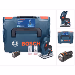 Contenu du paquet: - 1x Bosch GKF 12V-8 Affleureuse sans-fil Professional - 1x Coffret de transport Bosch L-Boxx 136 avec Ins ...