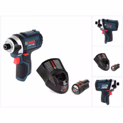 Contenu du paquet: - 1x Bosch GDR 12V-105 Visseuse à chocs sans fil 1/4" 105Nm ( 06019A6901 ) - 1x Batterie Bosch GBA 12 V 2, ...