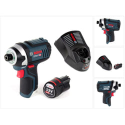 Gdr 12V-105 Professional Visseuse à chocs sans fil + 1x Batterie gba 12 v 3,0 Ah + Chargeur gal 1230 - Bosch