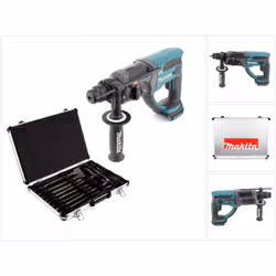 Contenu de la livraison: - 1x Makita DHR 202 Marteau combiné sans fil 18 V Li-ion Solo - 1x Makita D-42444 SDS-Plus set de fo ...