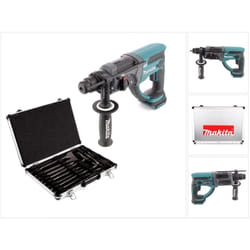 Makita DHR 202 Z 18 V Li-Ion Marteau combiné sans fil Solo avec SDS Plus + D-42444 SDS-Plus Jeu de forets-burineurs 17 pièces en coffret aluminium