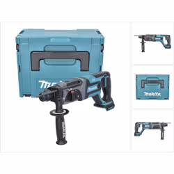 Contenu du paquet: - 1x Makita DHR 241 18 V Li-ion Perforateur-Burineur sans fil - 1x Poignée latérale + butée de profondeur  ...
