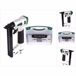 Contenu du paquet: - 1x Prebena DNPF16 Agrafeuse pneumatique - 1x Prebena PF-BOX 9.000 Agrafes Description du produit: L'agra ...