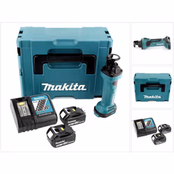 Contenu du paquet: - Makita DCO 180 RMJ Affleureuse plaque de plâtre 18V - 2 x point de guidage - 2x Batteries à insertion Ma ...
