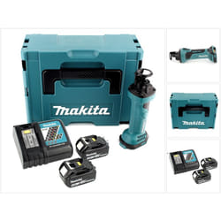 Makita - dco 180 rmj Affleureuse plaque de plâtre 18V avec boîtier makpac + 2 x Batteires 4,0 Ah + Chargeur