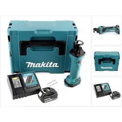Makita - dco 180 RT1J Affleureuse plaque de plâtre 18V avec boîtier makpac + 1 x Batteire 5,0 Ah + Chargeur
