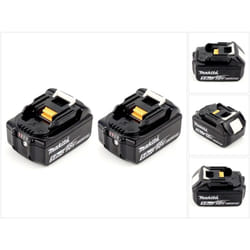 Bl 1850 b 18 v - 5 Ah / 5000 mAh Li-ion Batteries avec affichage led - pack de 2 - Makita