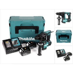 Dhr 171 rtj Perceuse à percussion sans fil Brushless sds Plus 18V 1.2 j + 2x Batteries 5.0Ah + Chargeur + Coffret Makpac - Makita