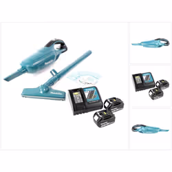 Contenu de la livraison: - 1x Makita DCL 182 aspirateur à batterie - 5x sacs d'aspirateur - 2x Makita BL 1830 B batterie 18 V ...