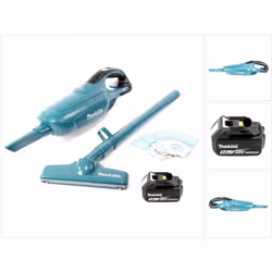 Contenu de la livraison: - 1x Makita DCL 182 aspirateur à batterie - 5x sacs d'aspirateur - 1x Makita BL 1850 B batterie 18 V ...