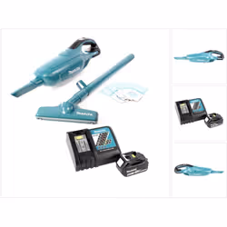 Contenu de la livraison: - 1x Makita DCL 182 aspirateur à batterie - 5x sacs d'aspirateur - 1x Makita BL 1850 B Batterie 18 V ...