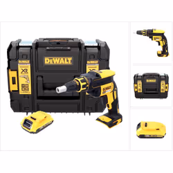 Contenu du paquet: - 1x Dewalt DCF 620 Li-Ion 18 Volt Visseuse plaque de plâtre sans fil - 1x Batterie DeWalt DCB 183 18V 2,0 ...