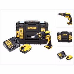 Contenu du paquet: - 1x Dewalt DCF 620 Li-Ion 18 Volt Visseuse plaque de plâtre sans fil - 1x Batterie Dewalt DCB 184 18V - 5 ...