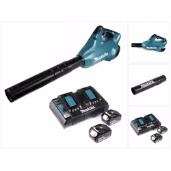 Contenu de la livraison: - 1x Makita DUB 362 Souffleur de feuilles sans fil - 2x Batteries BL 1850 B 5,0 Ah - 1x Tuyau de sou ...