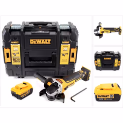 Contenu du paquet: - DeWalt DCG 405 - 18 V 125 mm Meuleuse sans fil Brushless - 1x Batterie DeWalt DCB 182 18V - 4 Ah / 4000  ...