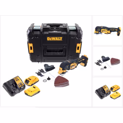 Contenu du paquet: - 1x DeWalt DCS355 Outil oscillant multi-cutter sans fil - 1x Lame de scie à bois 31x43mm - 1x Lame de sci ...