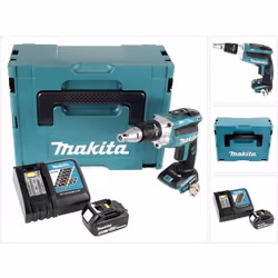 Contenu de la livraison: - 1x Makita DFS 250 Visseuse à cloison sèche sans fil - 1x Clip ceinture - 1x Embout Phillips PH2 -  ...